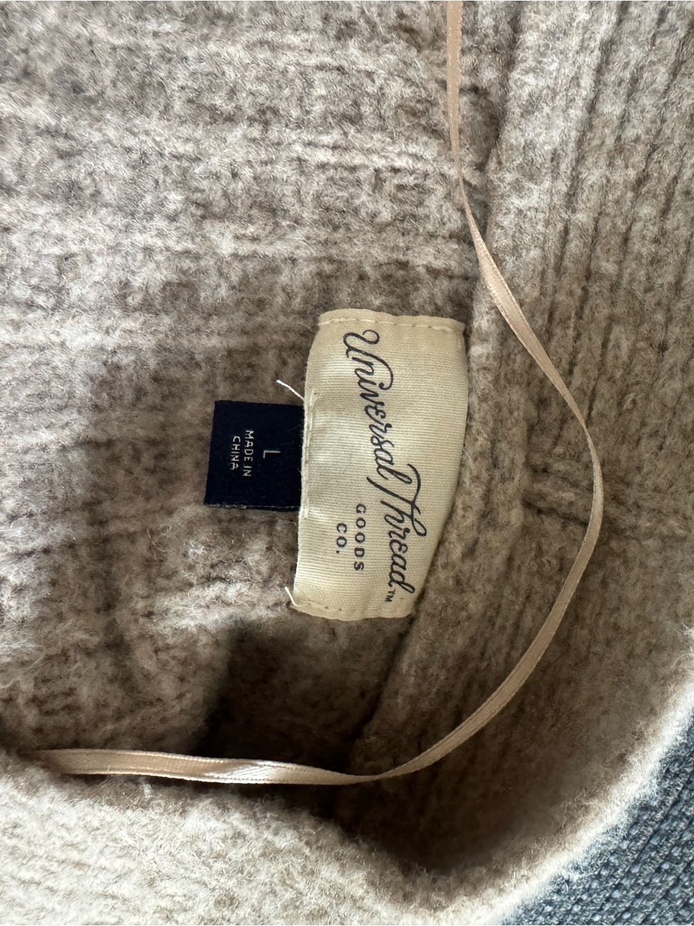 Universal Thread Taupe Waffle-Knit Button Cardigan - Picture 2 of 4